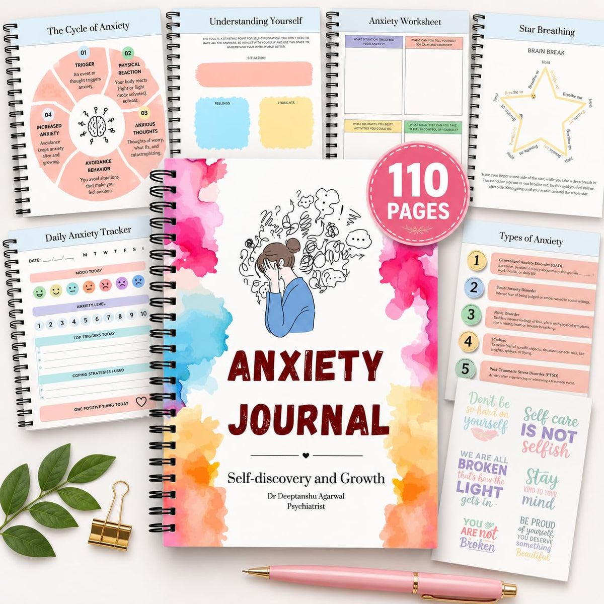 Anxiety Relief Journal | Psychiatrist-created • Digital