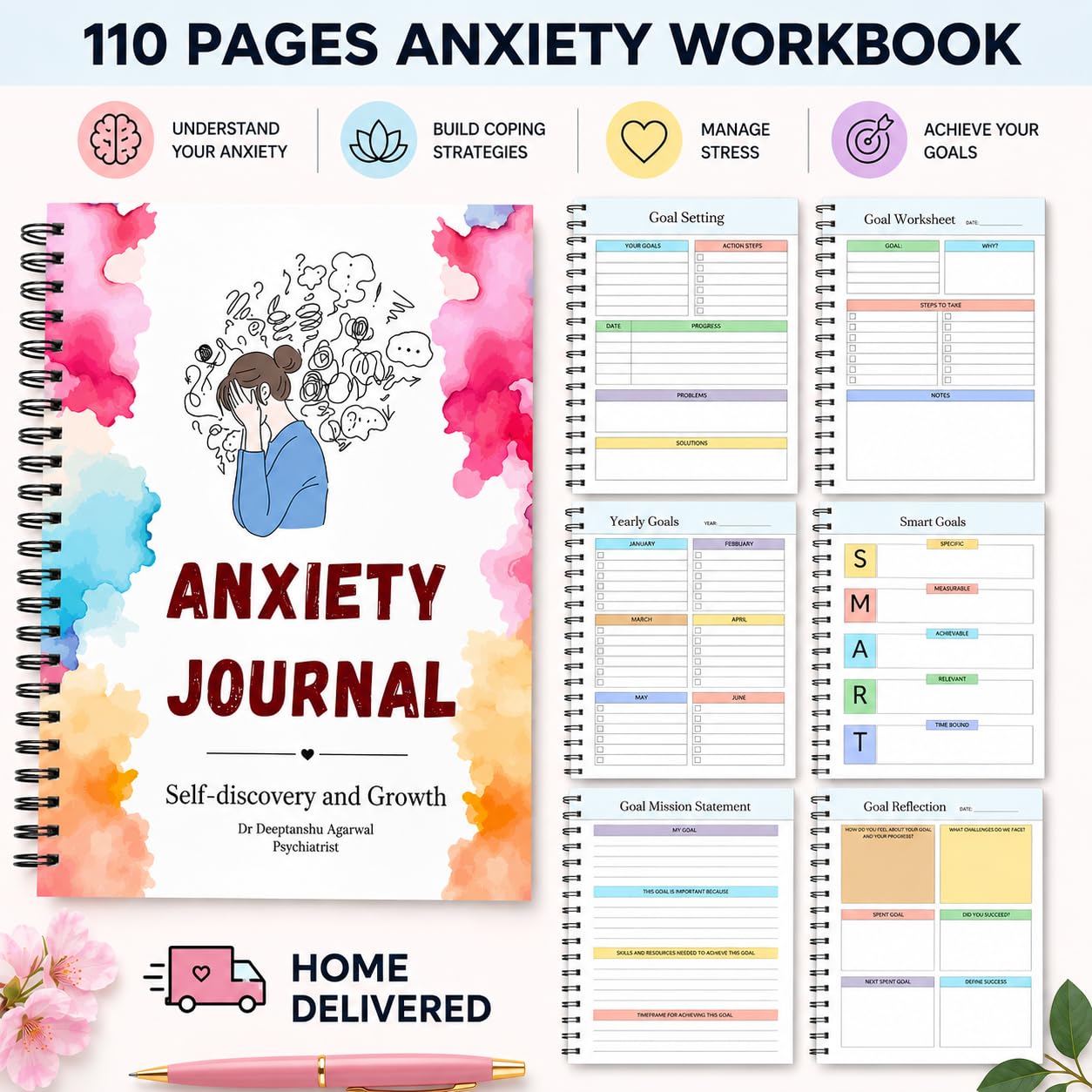 Anxiety Relief Journal | Psychiatrist-created • Digital