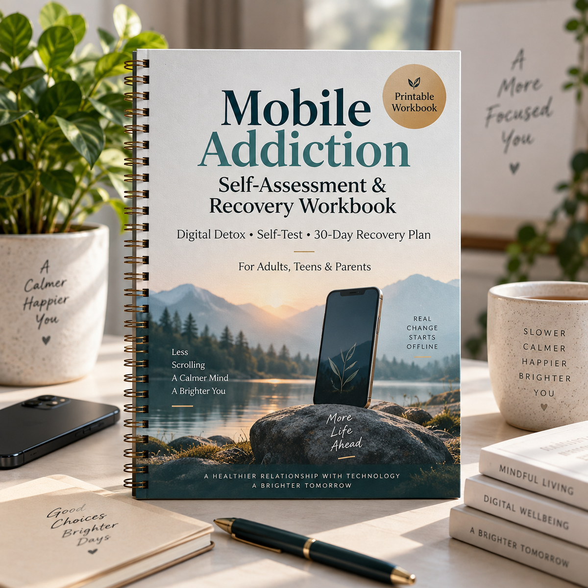 Mobile Addiction Self-Assessment & Digital Detox Recovery Workbook